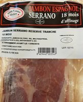 Jambon serrant 18 mois d'affinage