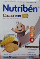 Papilla instantánea de cereales de cacao y galleta