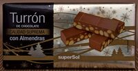 Turrón de chocolate con almendras