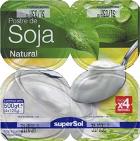 Postre de soja natural
