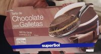 Tarta de chocolate con galletas