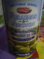 Aceitunas verdes rellenas de anchoa
