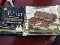 Turrón de chocolate con almendras