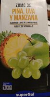 Zumo de piña, uva y manzana
