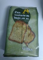 Pan tostado muy bajo en sal