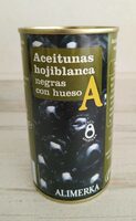 Aceitunas hojiblanca negras con hueso
