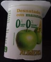 Yogur desnatado con manzana