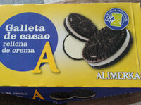 Galleta de cacao rellena de crema