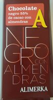 Chocolate negro 55% de cacao con almendras