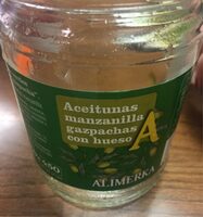 Aceitunas manzanilla gazpachas con hueso