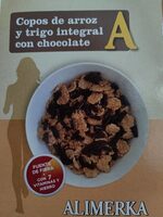 Copos de arroz y trigo integral con chocolate
