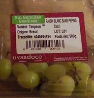 Raisin blanc sans pepin