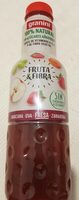 Fruta & Fibra bebida de zumo de fresa, manzana, uva, zanahoria