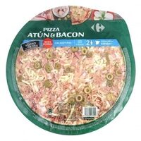Pizza atún y bacon