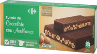 Turrón de chocolate con avellanas