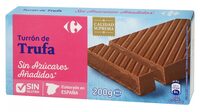 Turrón de trufa sin azúcares anadidos