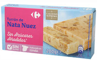 Turrón nata nuez sin azúcar