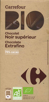 Tableta de chocolate negro 74% cacao