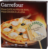 Pizza cocida a la leña calabrese