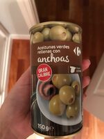 Aceitunas verdes rellenas con Anchoas