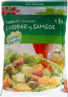 Queso cheddar y samsoe en dados especial para ensaladas