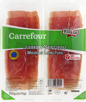 Jamón curado medias lonchas extrafinas