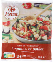 Braseado de verduras con pollo