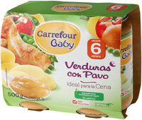 Tarrito verdura con pavo