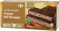 Turrón trufado fresas del bosque