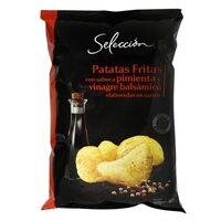 Patatas fritas pimienta y vinagre balsami