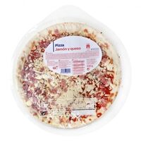 Pizza jamón y queso
