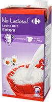 Leche sin lactosa entera