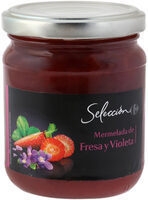 Mermelada extra fresa con violeta