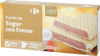 Turrón yogur fresa