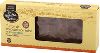 Turrón de chocolate con leche y almendras