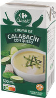 Crema de calabacín con queso