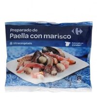 Preparado de paella con marisco