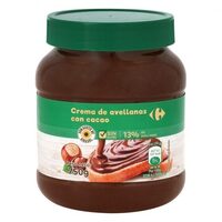 Crema cacao 13% avellana sin aceite de palma
