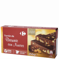 Turrón brownie con nueces