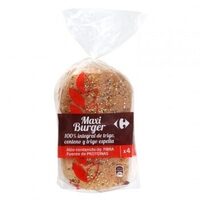 Pan maxi burguer 100% integral con centeno