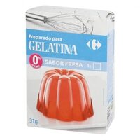 Preparado postre gelatina fresa sin azúcar