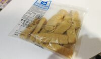 Varitas de merluza empanadas