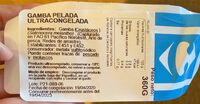 Gamba pelada ultracongelada