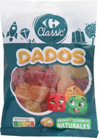Caramelo de goma dados corazón