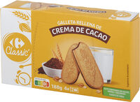 Galleta rellena de crema de cacao