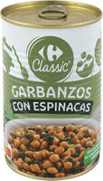 Garbanzos con espinacas