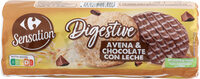 Digestive avena y chocolate con leche