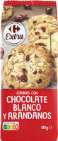 Cookies con chocolate blanco y arándanos