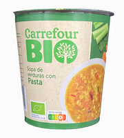 Sopa de verduras con pasta