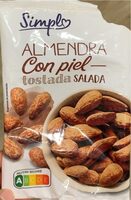 Almendra con piel — tostada salada